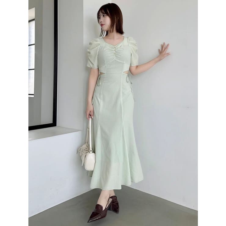 ウエストカットアウトパイピングワンピース | dazzlin | 詳細画像13 