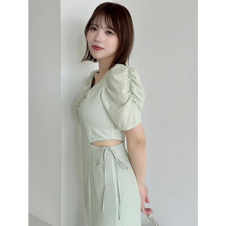 ウエストカットアウトパイピングワンピース | dazzlin | 詳細画像16 