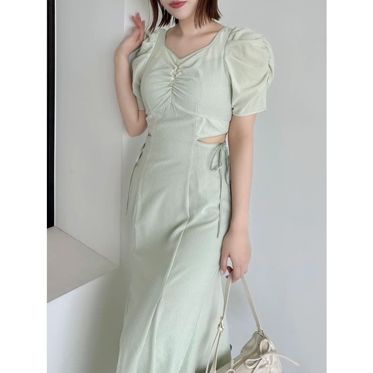 ウエストカットアウトパイピングワンピース | dazzlin | 詳細画像17 