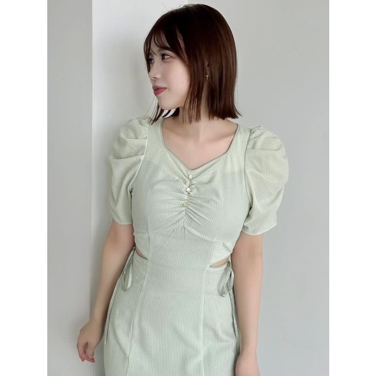 ウエストカットアウトパイピングワンピース | dazzlin | 詳細画像18 