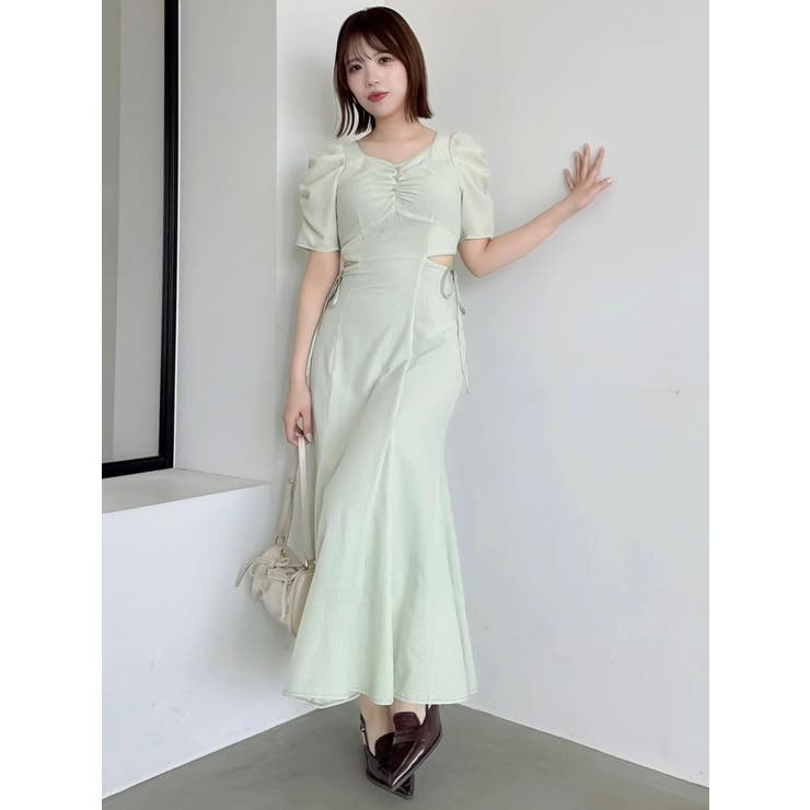 ウエストカットアウトパイピングワンピース | dazzlin | 詳細画像20 