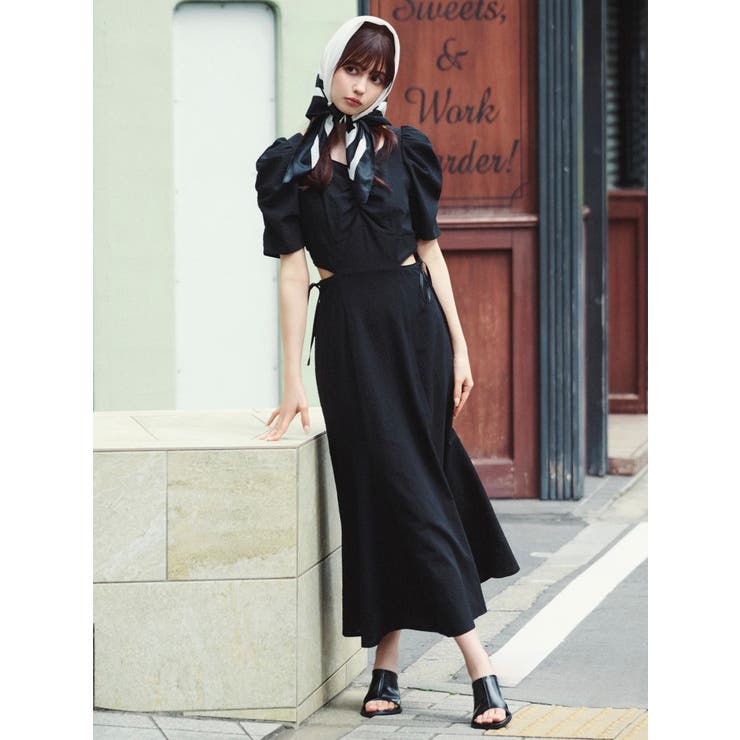 ウエストカットアウトパイピングワンピース | dazzlin | 詳細画像5 