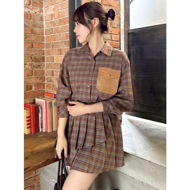 【セットアップ対応】チェックオーバーアソートシャツ | dazzlin | 詳細画像2 