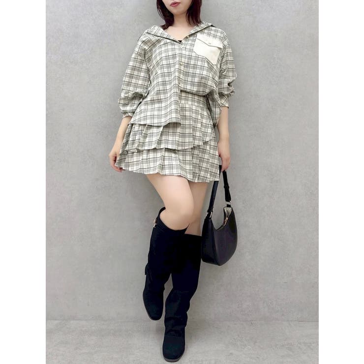 【セットアップ対応】チェックオーバーアソートシャツ | dazzlin | 詳細画像25 