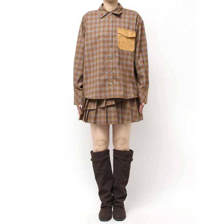 【セットアップ対応】チェックオーバーアソートシャツ | dazzlin | 詳細画像43 