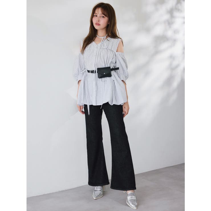 ギャザーバルーンペプラムブラウス | dazzlin | 詳細画像10 