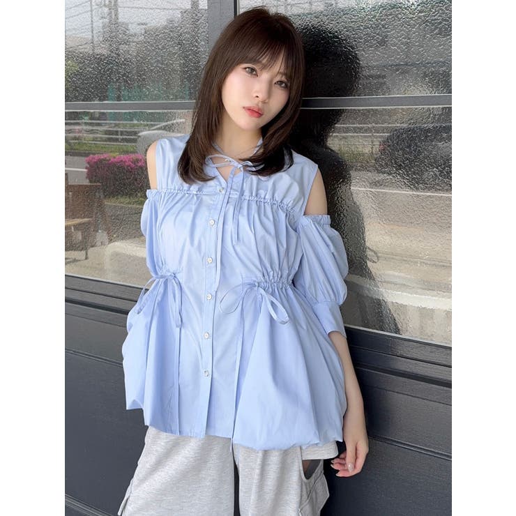 ギャザーバルーンペプラムブラウス | dazzlin | 詳細画像15 