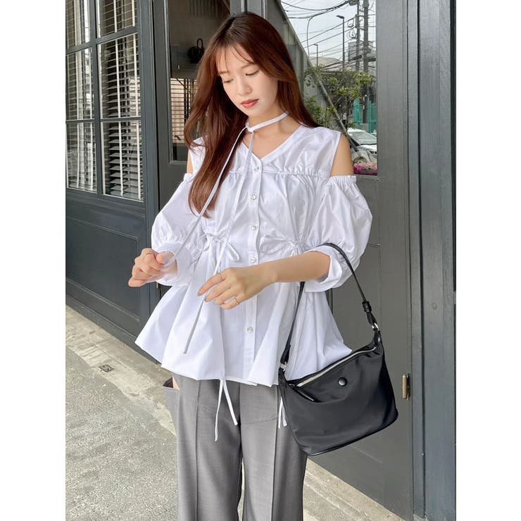 ギャザーバルーンペプラムブラウス | dazzlin | 詳細画像17 