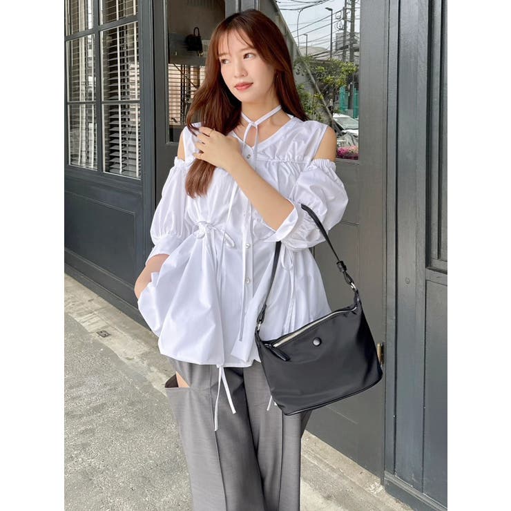 ギャザーバルーンペプラムブラウス | dazzlin | 詳細画像18 