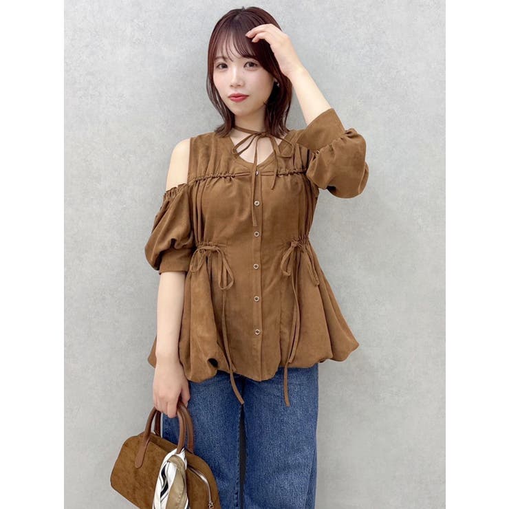 ギャザーバルーンペプラムブラウス | dazzlin | 詳細画像23 