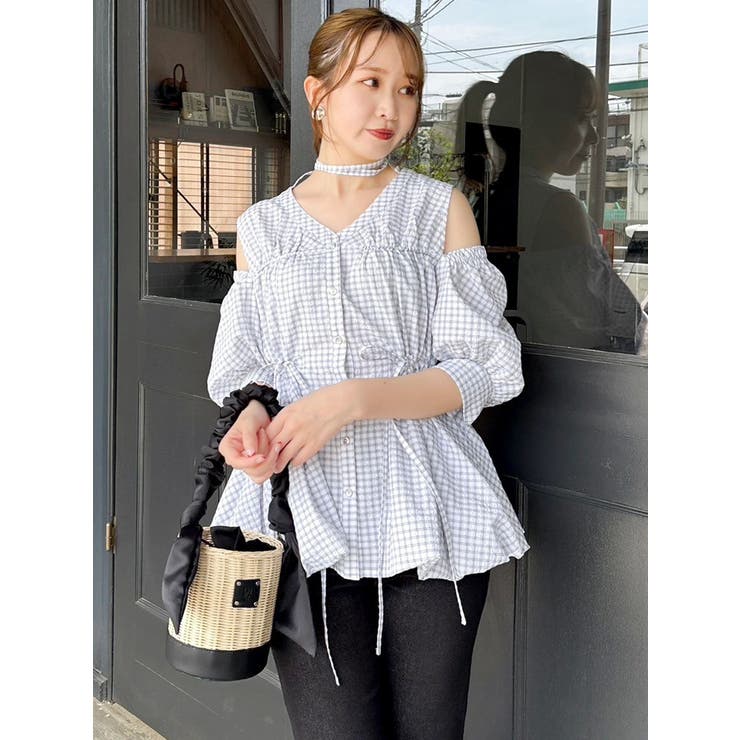 ギャザーバルーンペプラムブラウス | dazzlin | 詳細画像24 