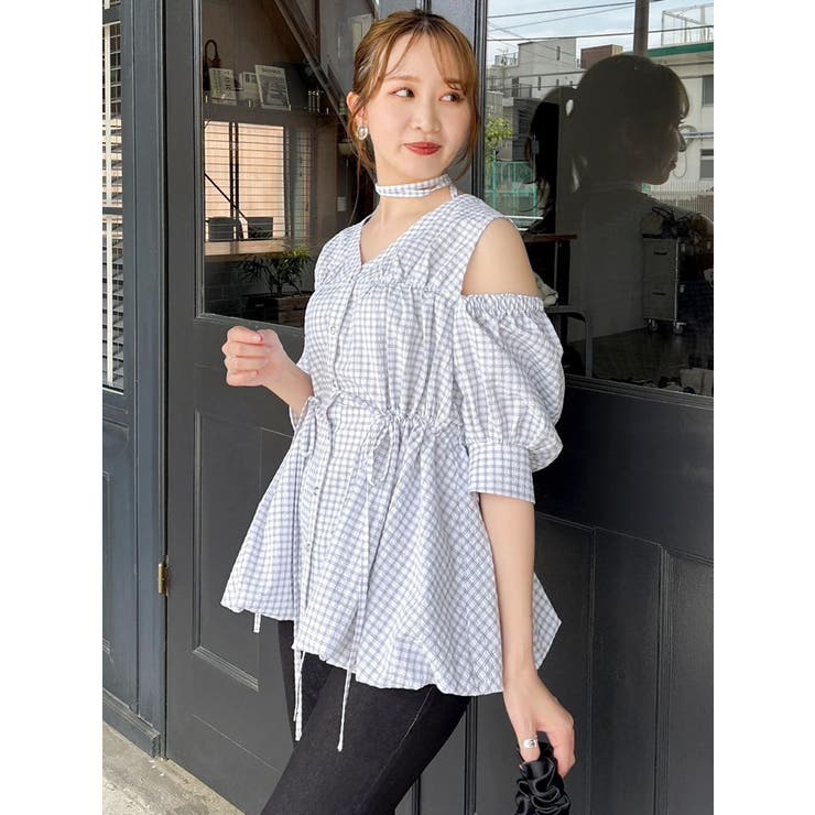 ギャザーバルーンペプラムブラウス | dazzlin | 詳細画像25 