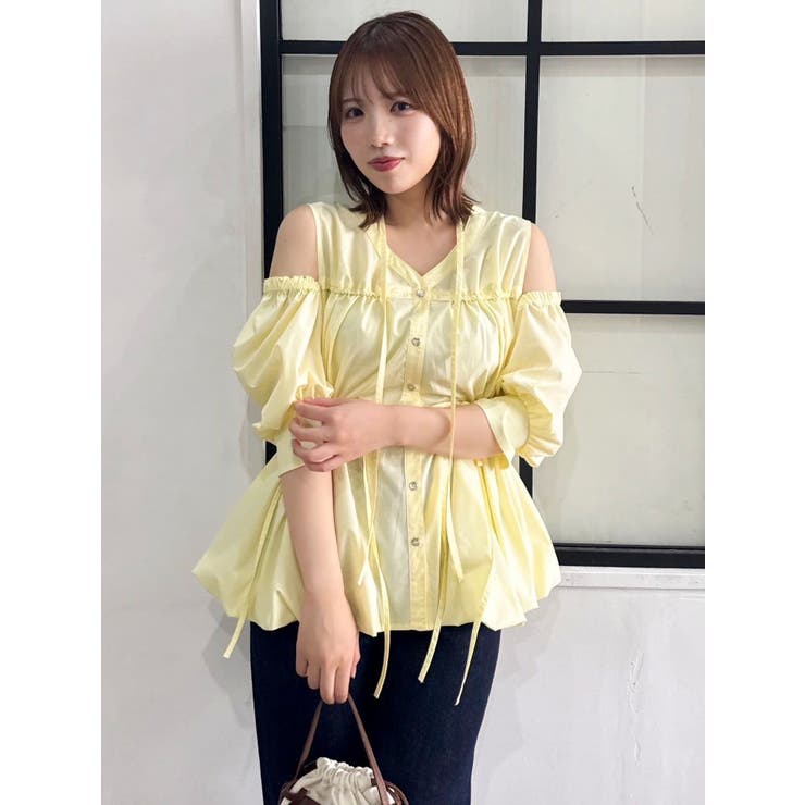 ギャザーバルーンペプラムブラウス | dazzlin | 詳細画像30 