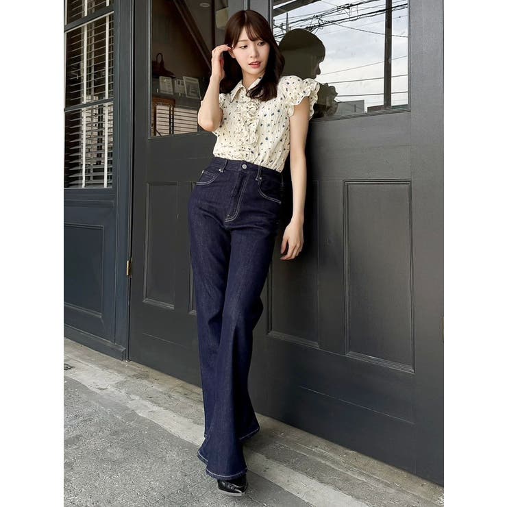 シュリンクフラワーフリルシャツ | dazzlin | 詳細画像17 