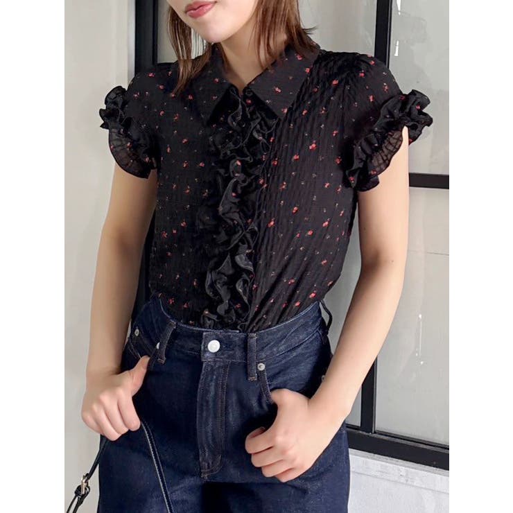 シュリンクフラワーフリルシャツ | dazzlin | 詳細画像20 