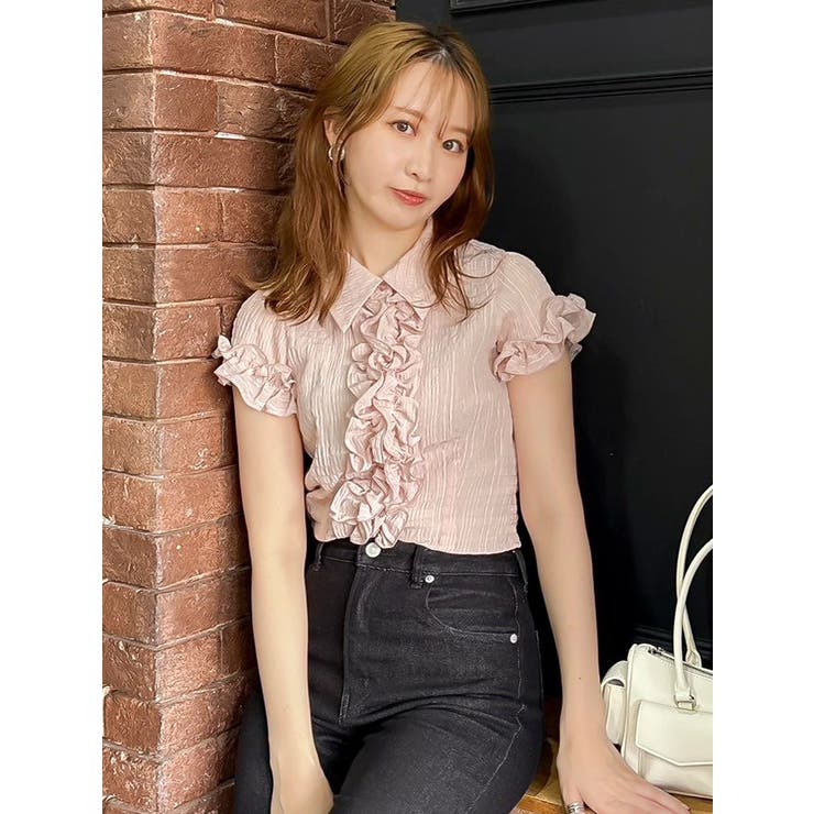 シュリンクフラワーフリルシャツ | dazzlin | 詳細画像25 