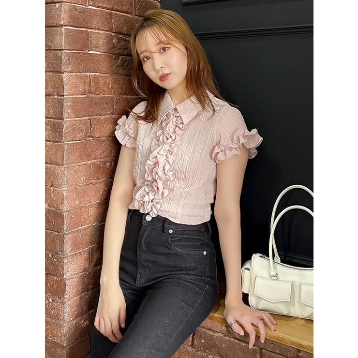 シュリンクフラワーフリルシャツ | dazzlin | 詳細画像27 