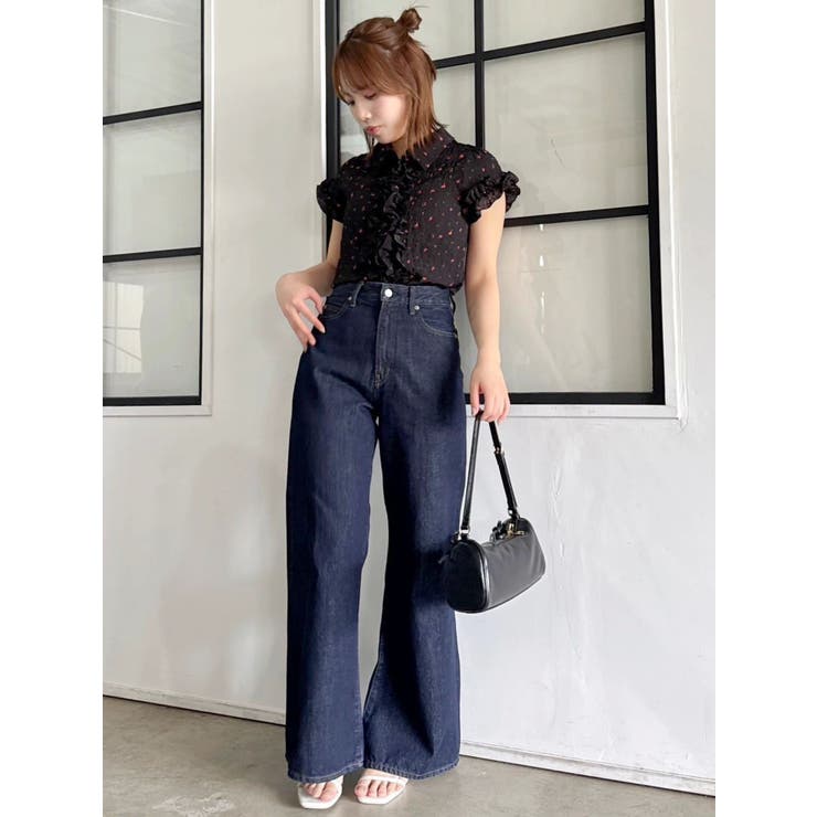 シュリンクフラワーフリルシャツ | dazzlin | 詳細画像37 