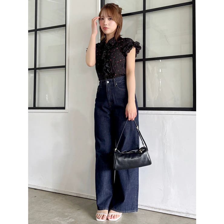 シュリンクフラワーフリルシャツ[品番：MKSW0064941]｜dazzlin