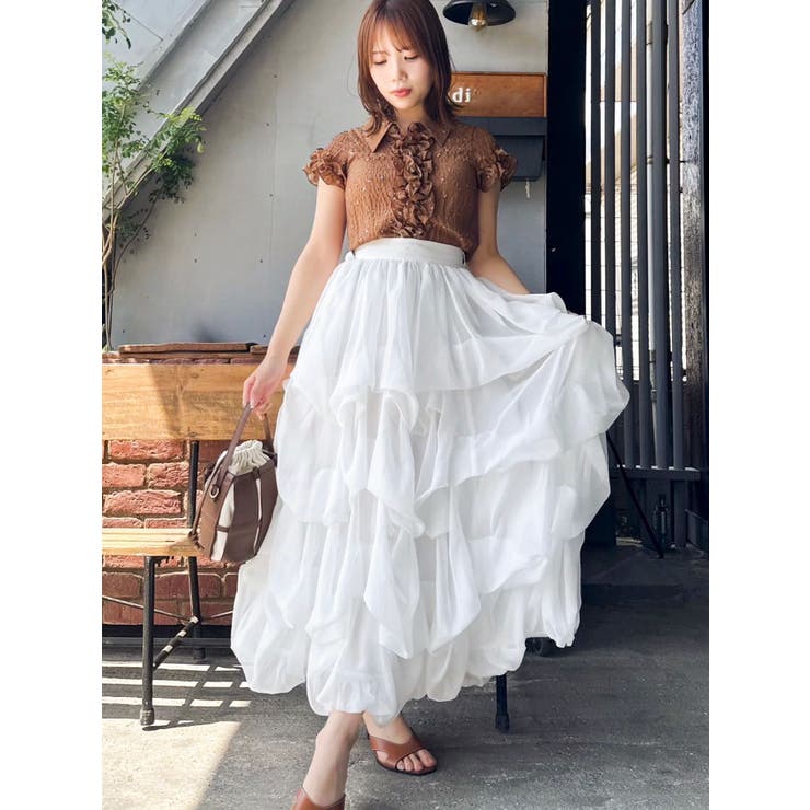 シュリンクフラワーフリルシャツ | dazzlin | 詳細画像42 