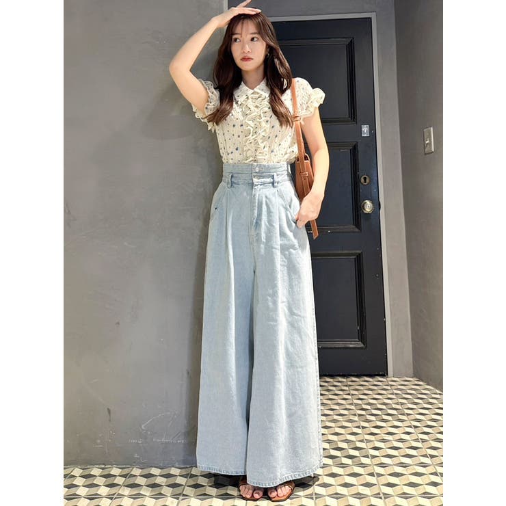 シュリンクフラワーフリルシャツ | dazzlin | 詳細画像5 