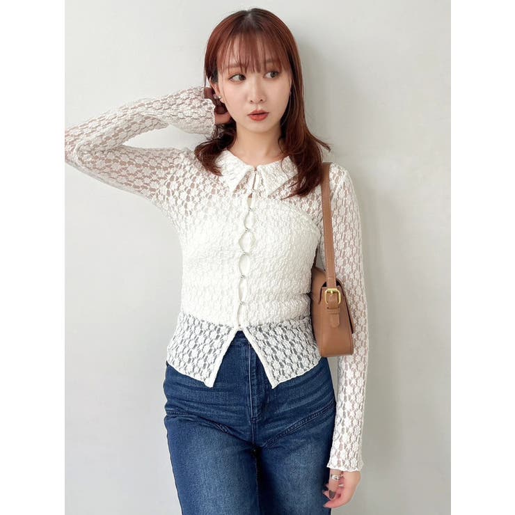 シュリンクレースコンパクトシャツ | dazzlin | 詳細画像20 