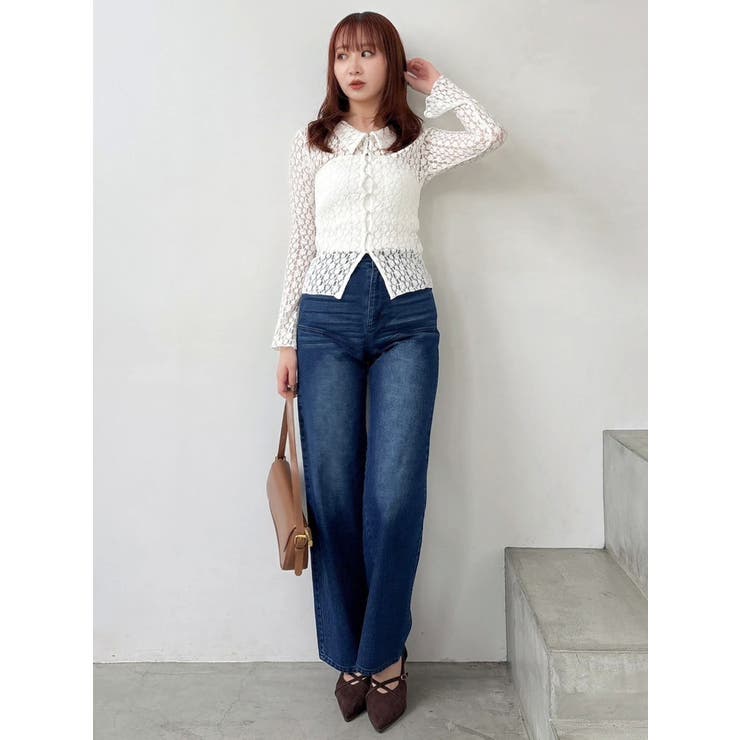 シュリンクレースコンパクトシャツ | dazzlin | 詳細画像24 