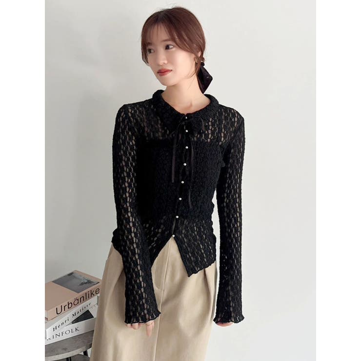 シュリンクレースコンパクトシャツ | dazzlin | 詳細画像28 