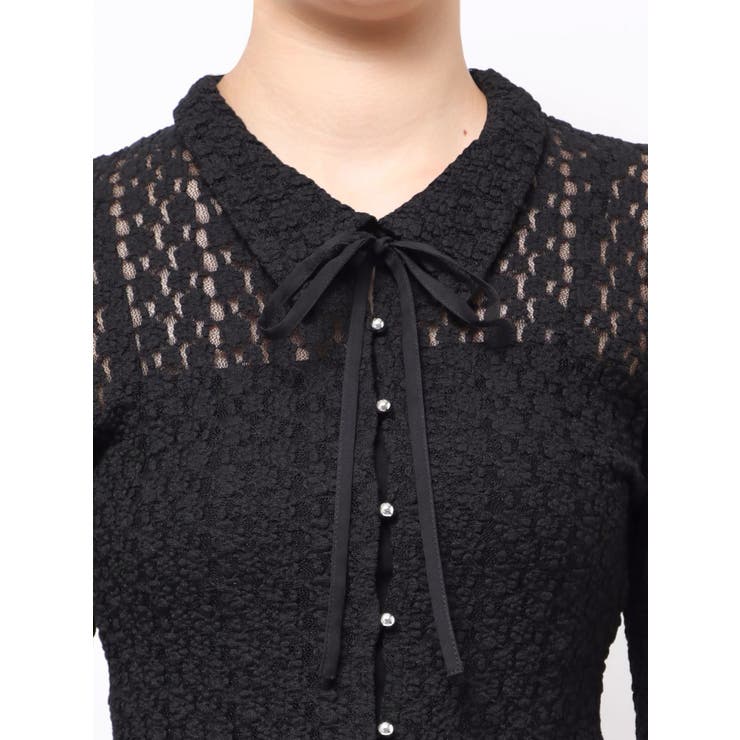 シュリンクレースコンパクトシャツ | dazzlin | 詳細画像37 