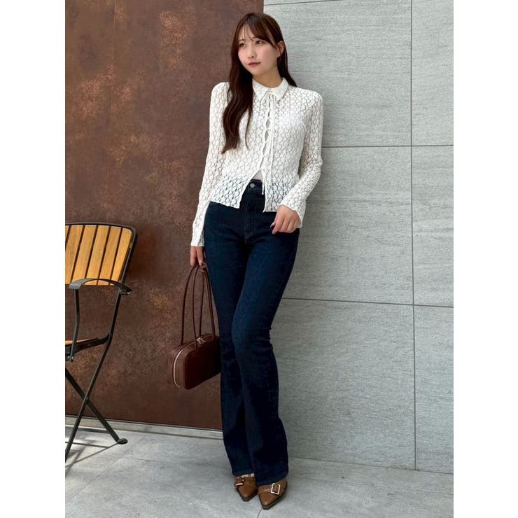 シュリンクレースコンパクトシャツ | dazzlin | 詳細画像9 