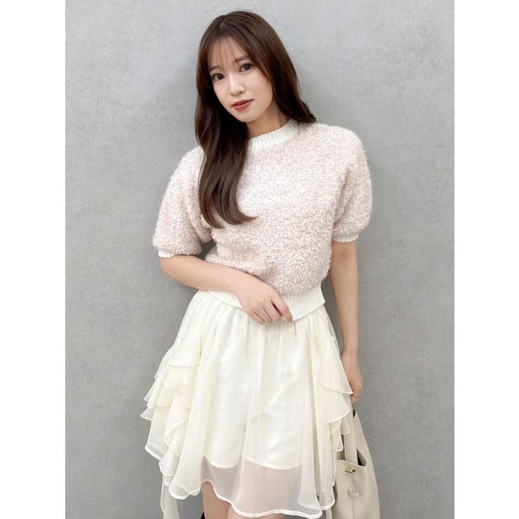 【セットアップ対応】シアーフルイドフリルミニスカート | dazzlin | 詳細画像32 