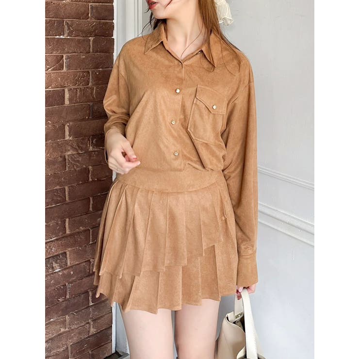 【セットアップ対応】ベルトダブルプリーツスカート | dazzlin | 詳細画像12 