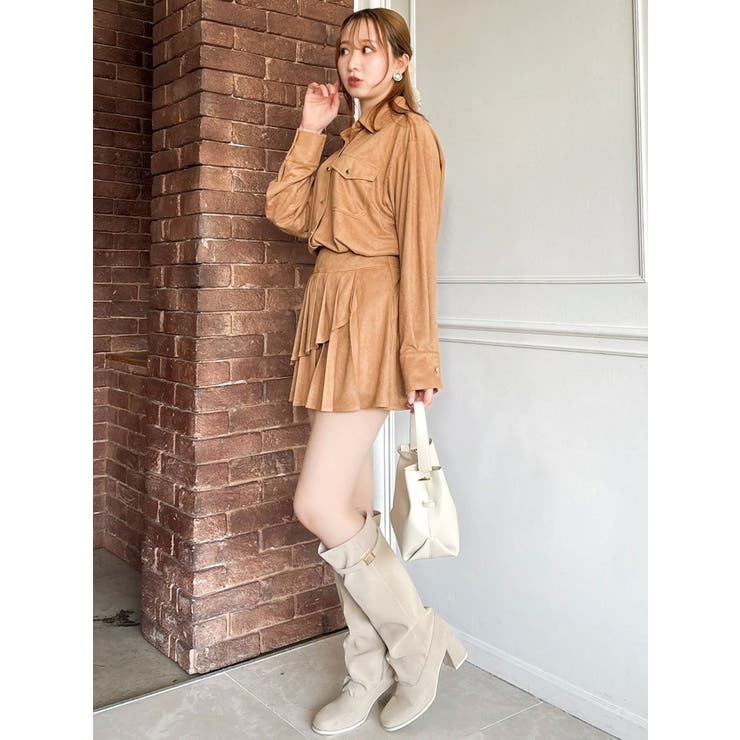 【セットアップ対応】ベルトダブルプリーツスカート | dazzlin | 詳細画像14 