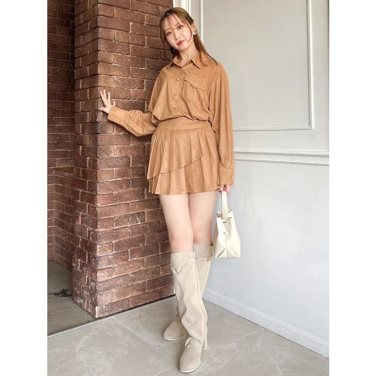 【セットアップ対応】ベルトダブルプリーツスカート | dazzlin | 詳細画像15 