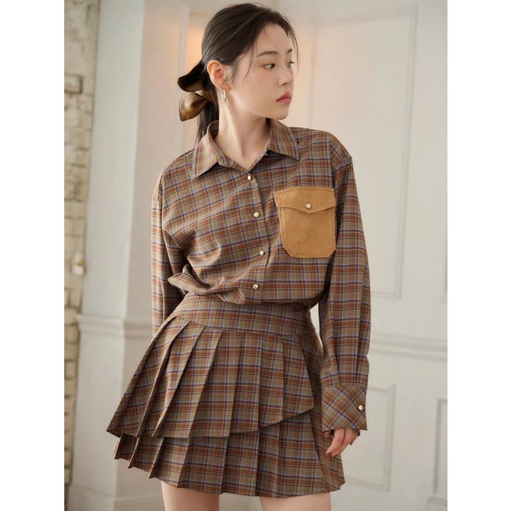 【セットアップ対応】ベルトダブルプリーツスカート | dazzlin | 詳細画像2 