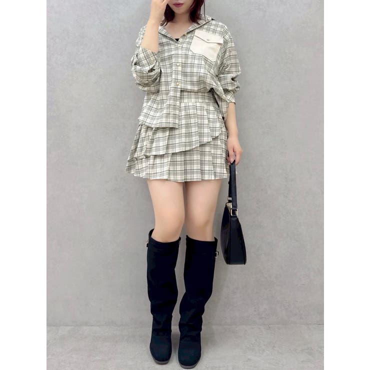 【セットアップ対応】ベルトダブルプリーツスカート | dazzlin | 詳細画像26 