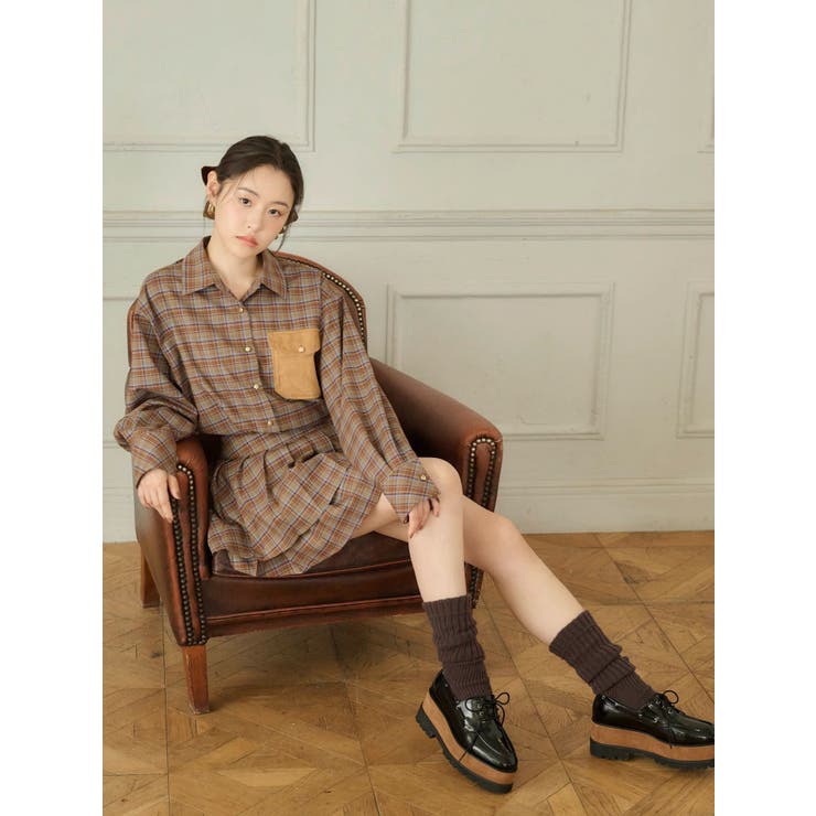 【セットアップ対応】ベルトダブルプリーツスカート | dazzlin | 詳細画像3 