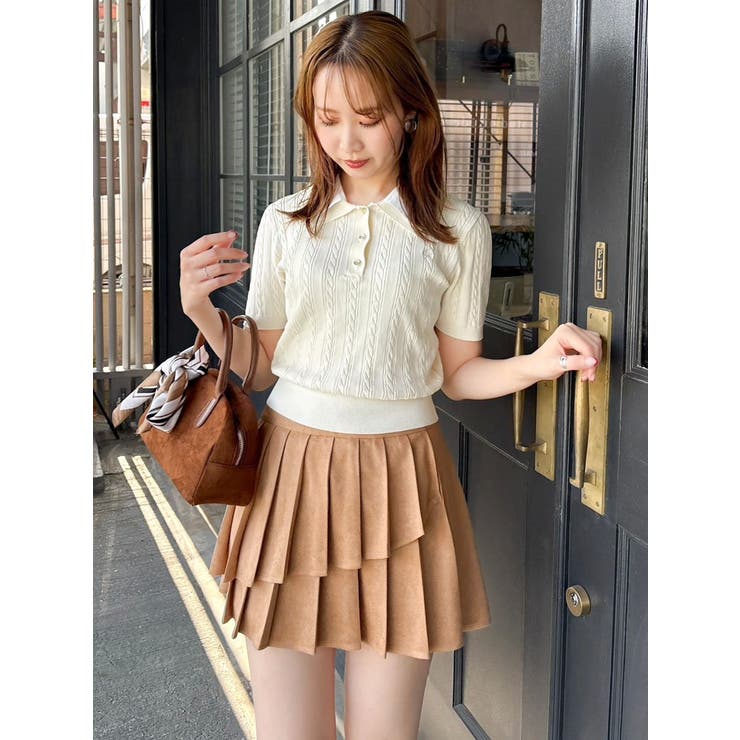 【セットアップ対応】ベルトダブルプリーツスカート | dazzlin | 詳細画像35 