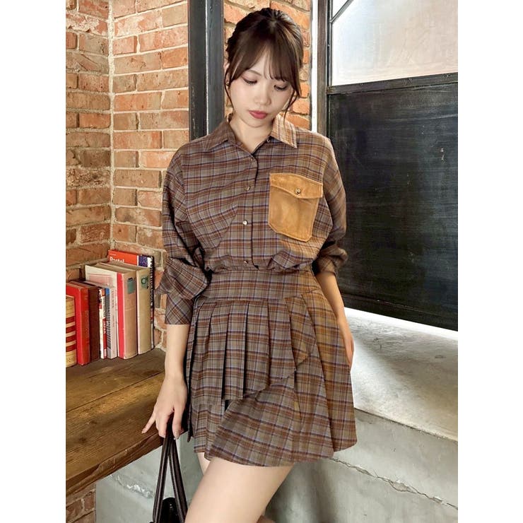 【セットアップ対応】ベルトダブルプリーツスカート | dazzlin | 詳細画像4 