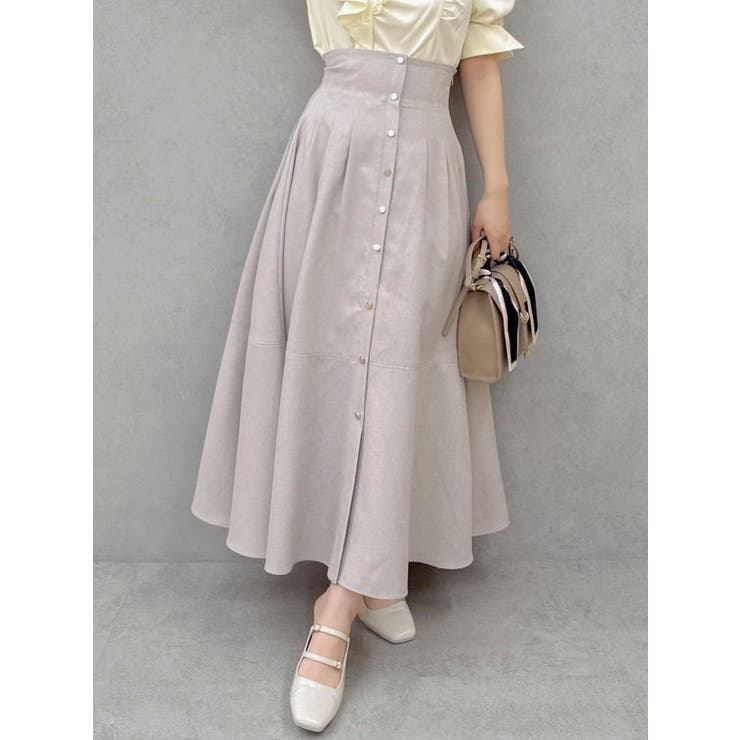 アイボリー | ハイウエストエアリースカート | dazzlin