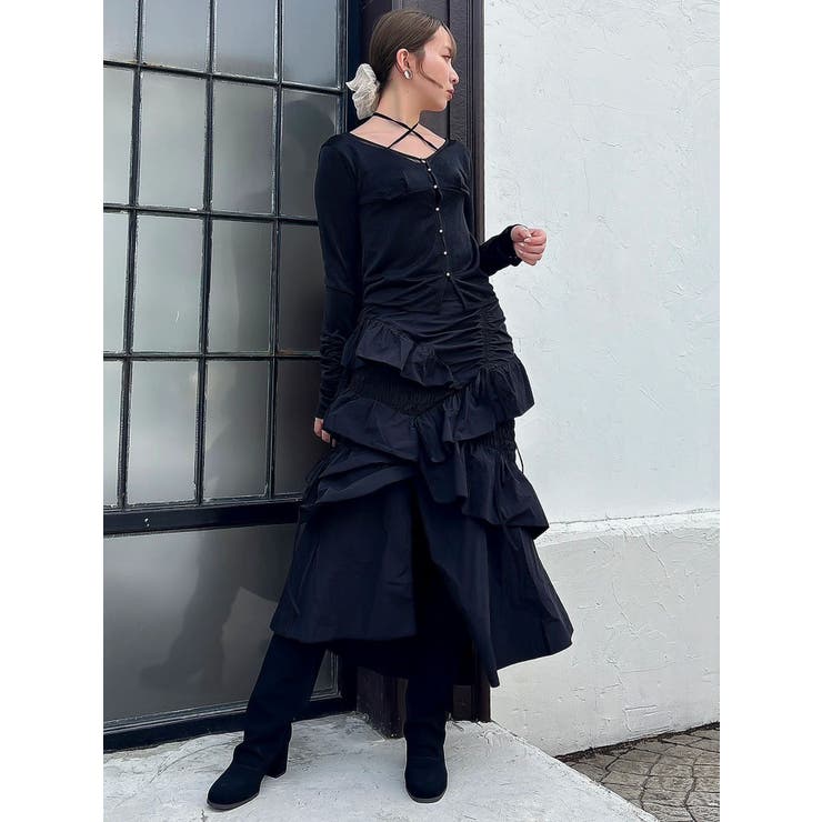 ランダムフリルギャザースカート | dazzlin | 詳細画像8 