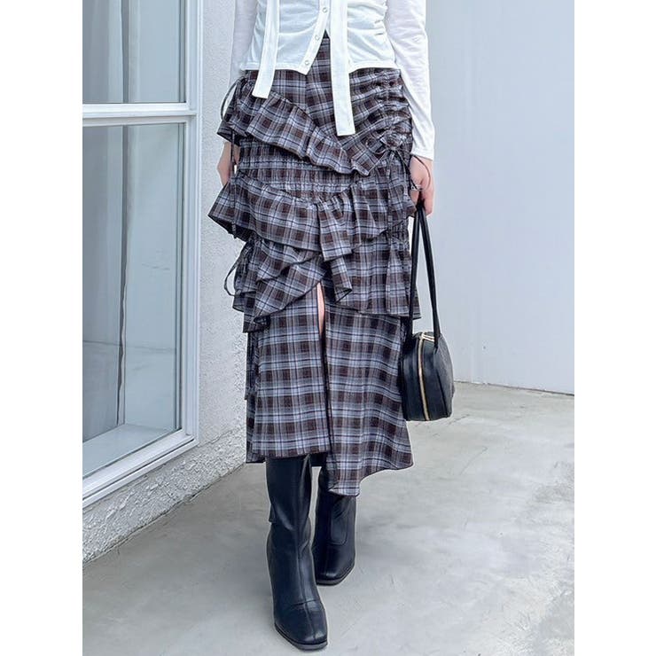 ミックス | ランダムフリルギャザースカート | dazzlin