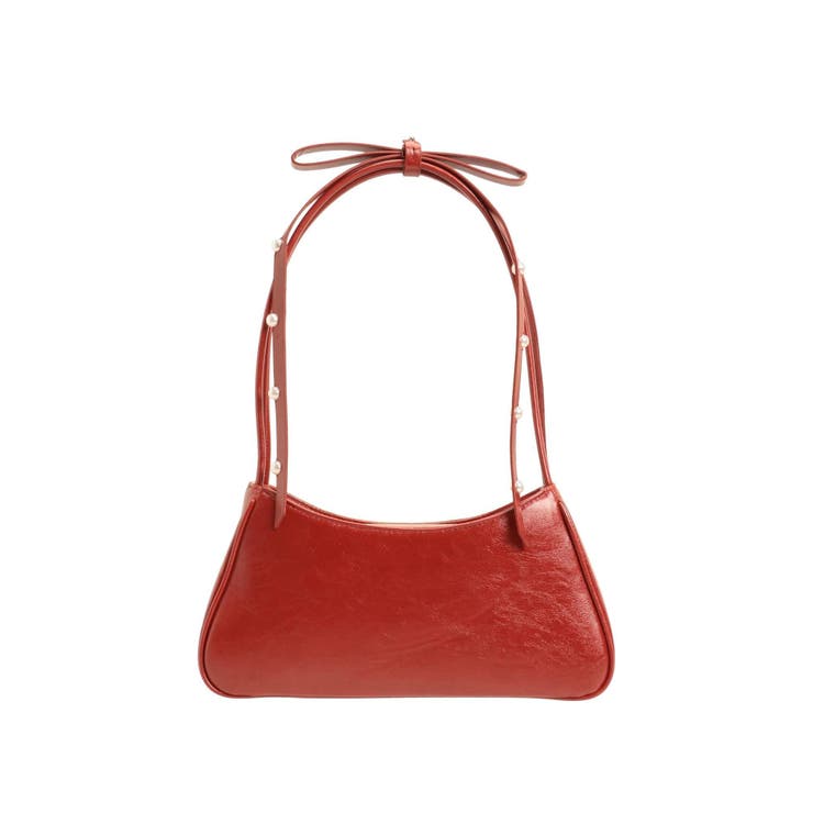 レッド | 【キャセリーニ】肩リボンエナメルバッグ | dazzlin