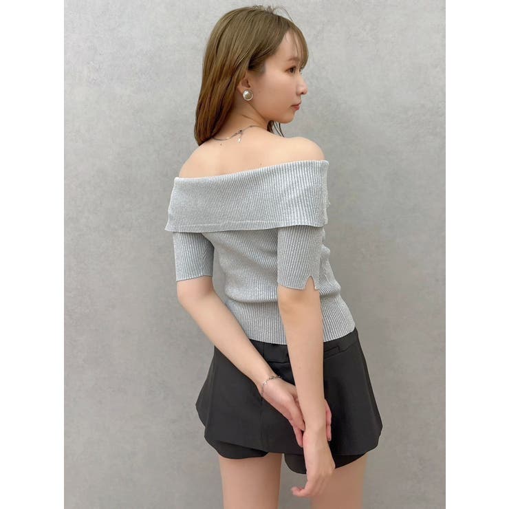 2WAYボタンオフショルニットトップス | dazzlin | 詳細画像10 