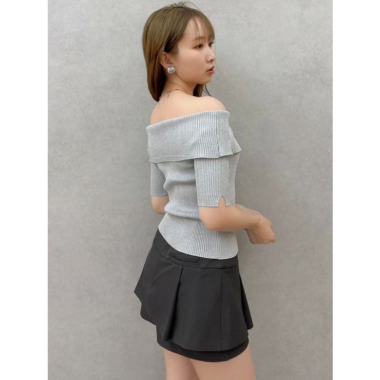 2WAYボタンオフショルニットトップス | dazzlin | 詳細画像12 