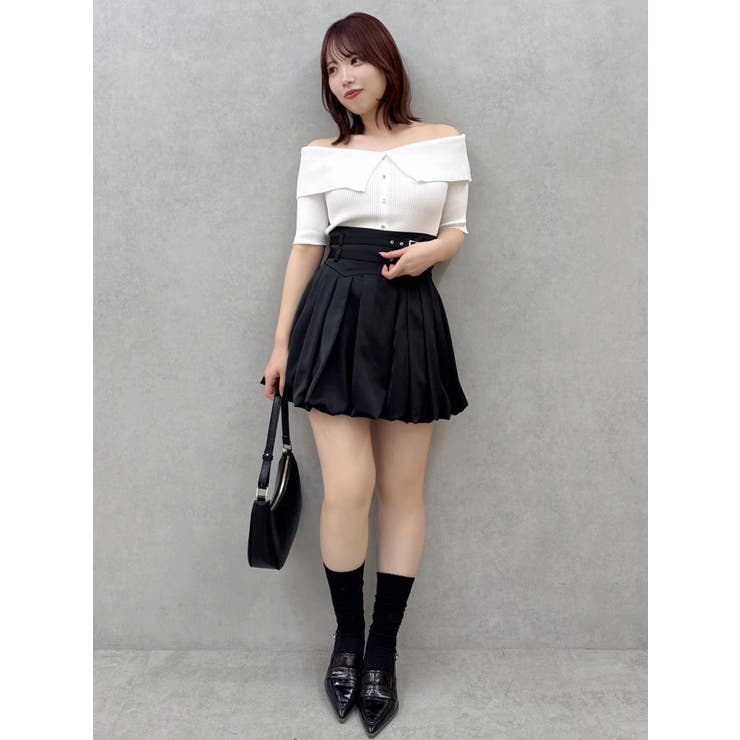 2WAYボタンオフショルニットトップス | dazzlin | 詳細画像27 