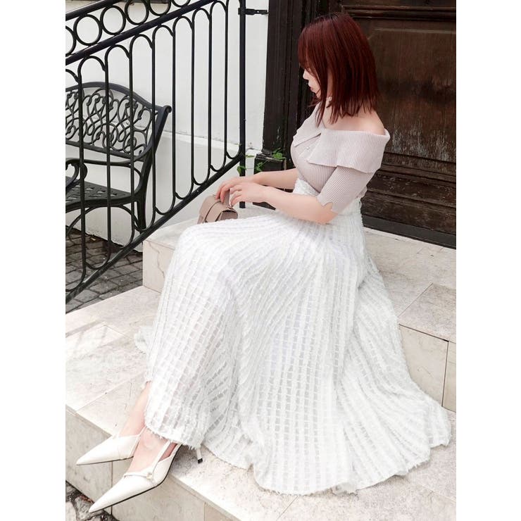 2WAYボタンオフショルニットトップス | dazzlin | 詳細画像3 