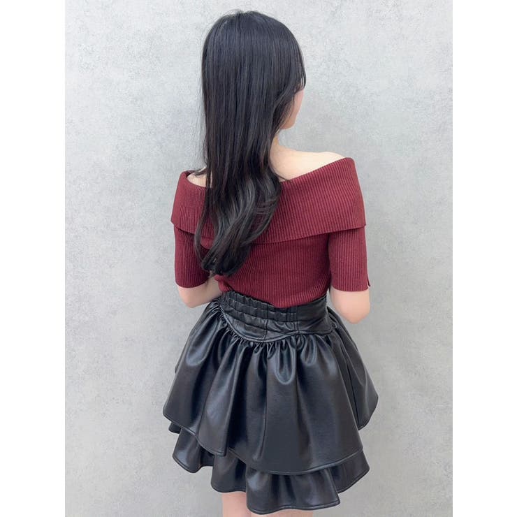 2WAYボタンオフショルニットトップス | dazzlin | 詳細画像34 