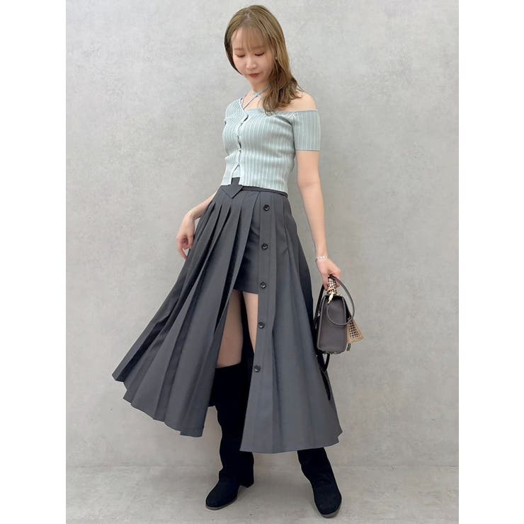 ワンショルレイヤードリブニット | dazzlin | 詳細画像11 