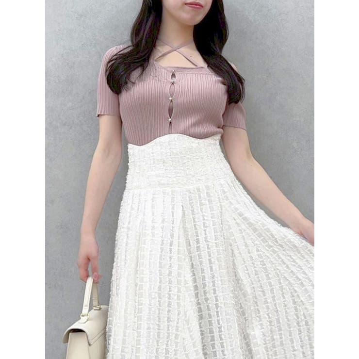 ワンショルレイヤードリブニット | dazzlin | 詳細画像12 